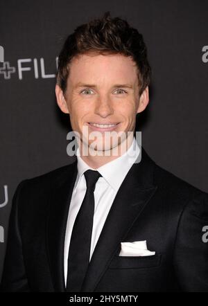 Eddie Redmayne nimmt an der LACMA Art + Film Gala 2014 im LACMA, Los Angeles, Teil Stockfoto