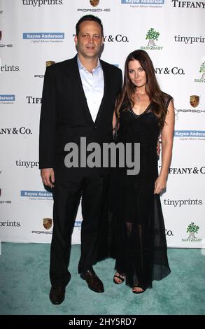 Vince Vaughn und Kyla Weber nahmen an der Gala 2014 Baby2Baby zu Ehren von Kate Hudson Teil Stockfoto