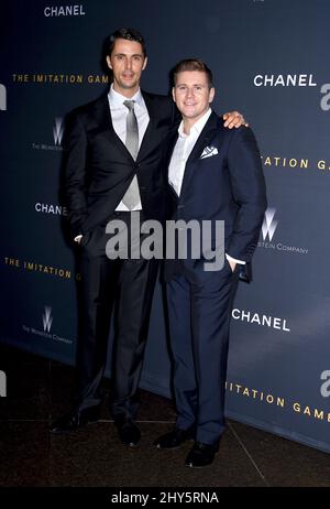 Matthew Goode und Allen Leech bei der Vorführung „The Imitation Game“ in Los Angeles Stockfoto