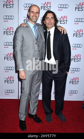 Edoardo Ponti und Carlo Ponti nehmen am Mittwoch, den 12 2014. November 2014 im Dolby Theater in Hollywood, CA, an der besonderen Hommage an Sofia Loren während des AFI FEST Teil. Stockfoto