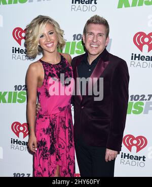 Savannah Chrisley und Todd Chrisley kommen zum Jingle Ball-Konzert von KIIS FM im Staples Center, Los Angeles. Stockfoto