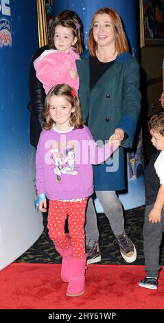 Alyson Hannigan nimmt an Disney on Ice Presents Teil Feiern wir! Veranstaltet im Staples Center in Los Angeles, Kalifornien Stockfoto