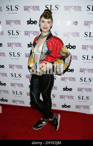 Kiesza veranstaltet montags eine Mitgliedschaft im Foxtail Nightclub, SLS Hotel, Las Vegas Stockfoto