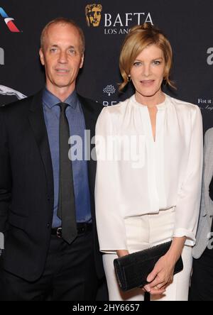 Dan Gilroy und Rene Russo kommen zur BAFTA Los Angeles Tea Party im Four Seasons, Los Angeles. Stockfoto