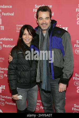 Leslie Urdang (Produzent), Jon Tenney bei der Premiere des Sundance Film Festival 2015 in Stockholm, Pennysylvania, im Eccles Theater in Park City, Utah Stockfoto