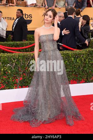 Emmy Rossum nimmt an den jährlichen Screen Actors Guild Awards 21. im Shrine Auditorium Teil Stockfoto