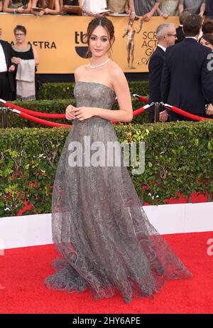 Emmy Rossum nimmt an den jährlichen Screen Actors Guild Awards 21. im Shrine Auditorium Teil Stockfoto
