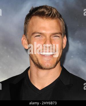 Alan Ritchson nahm an der Premiere von „Project Almanac“ in Los Angeles im TCL Chinese Theatre Teil Stockfoto