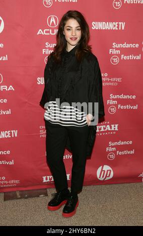 Olivia Thirlby bei der Premiere DES STANFORD PRISON EXPERIMENTS beim Sundance Film Festival 2015 im Eccles Theatre Stockfoto