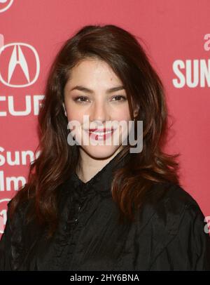 Olivia Thirlby bei der Premiere DES STANFORD PRISON EXPERIMENTS beim Sundance Film Festival 2015 im Eccles Theatre Stockfoto