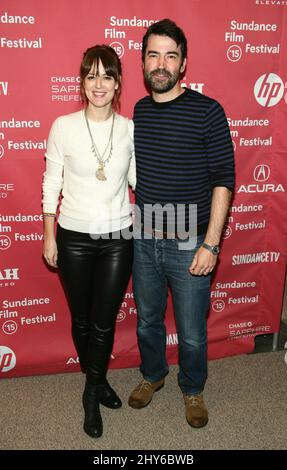 Rosemarie DeWitt und Ron Livingston bei der Premiere von Digging for Fire auf dem Sundance Film Festival 2015 in Park City, Utah. Stockfoto