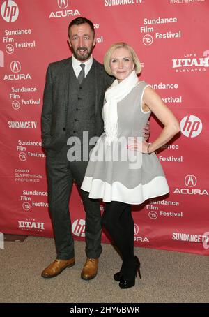 Ralph Ineson und Ali Ineson bei der Premiere von The Witch beim Sundance Film Festival 2015 in Park City, Utah. Stockfoto