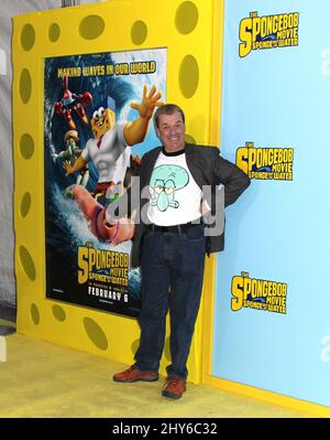 Rodger Bumpass nimmt an der Weltpremiere „The Spongebob Movie: Sponge Out of Water“ Teil, die am 31. Januar 2015 auf dem AMC Lincoln Square stattfand. Stockfoto