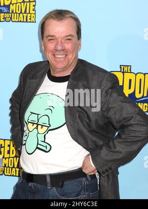 Rodger Bumpass nimmt an der Weltpremiere „The Spongebob Movie: Sponge Out of Water“ Teil, die am 31. Januar 2015 auf dem AMC Lincoln Square stattfand. Stockfoto