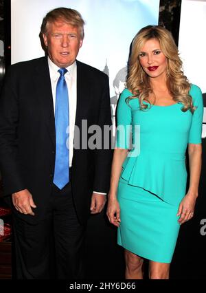 Donald Trump und Brandi Glanville nehmen an dem Red Carpet Event „Celebrity Apprentice“ in den Trump Towers in New York City Teil Stockfoto