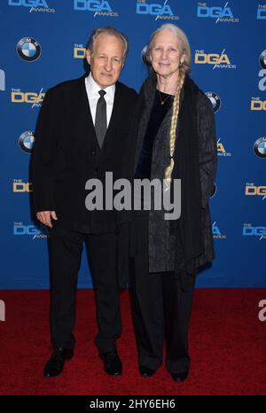 Michael Mann und Summer Mann nahmen an den jährlichen DGA Awards 67. im Hyatt Regency Century Plaza in Los Angeles, USA, Teil. Stockfoto