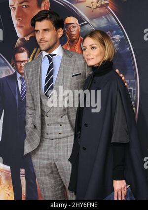 Johannes Huebl, Olivia Palermo bei der Weltpremiere von „Kingsman: The Secret Service“ im SVA Theater Stockfoto