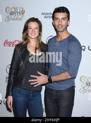 Justin Baldoni und Emily Foxler nehmen am dritten jährlichen Gold meets Golden Event im Equinox Sports Club Teil ??? West LA Flagship Lounge. Diese Veranstaltung wird dem Special Olympics World Games Support an Athlete Program zugute kommen, das Mittel sammelt, um die Kosten für die 7000 Athleten während ihres Aufenthalts in Los Angeles zu decken. Stockfoto