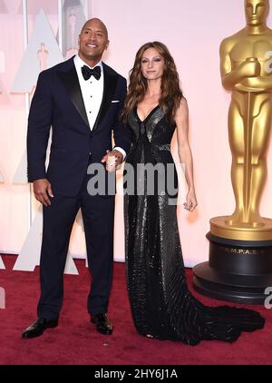 Dwayne Johnson nimmt an den Annual Academy Awards 87. im Dolby Theater in Los Angeles, USA, Teil. Stockfoto