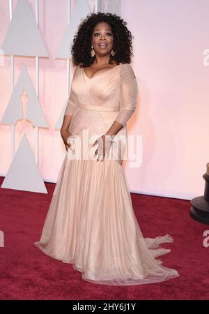 Oprah Winfrey nimmt an den Annual Academy Awards 87. im Dolby Theater in Los Angeles, USA, Teil. Stockfoto