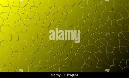 Abstrakte goldene Mosaik Fliesen Hintergrund digitale Illustration, flache Fliesenmuster Stockfoto