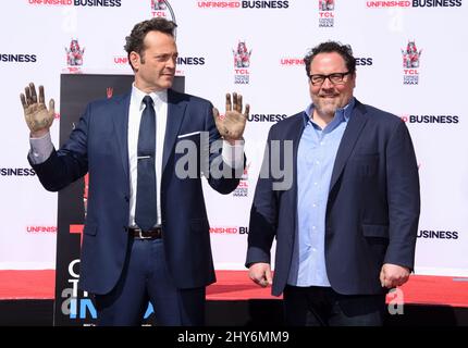 Vince Vaughn & Jon Favreau Stockfoto