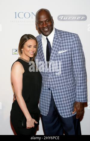 Yvette Prieto, Michael Jordan bei der Derek Jeter Celebrity Invitational to Benefit Turn 2 Foundation, ARIA Resort & Casino in Las Vegas, USA. Stockfoto