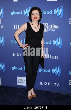 Jane Hill kommt zu den jährlichen GLAAD Media Awards 26., die am Samstag, den 21. März 2015, im Beverly Hilton Hotel in Beverly Hills, Kalifornien, abgehalten werden. Stockfoto