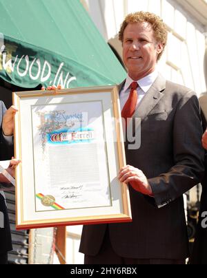 Will Ferrell nimmt an der Star Ehrung auf dem Hollywood Walk of Fame für will Ferrell Teil Stockfoto