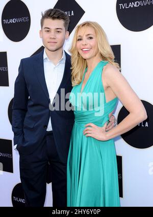 Olivia d'Abo nimmt an den TV LAND Awards 2015 Teil - Ankünfte im Saban Theater in Los Angeles, USA. Stockfoto