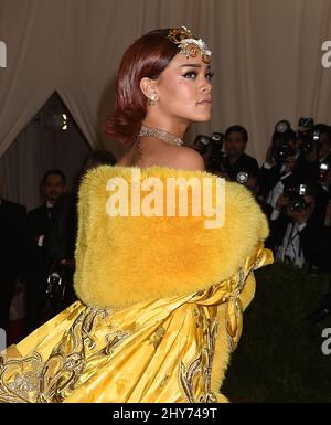 Rihanna beim Besuch des Metropolitan Museum of Art Met Gala, in New York City, USA. Stockfoto