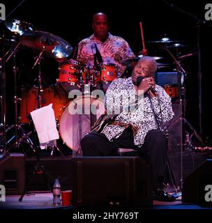 B.B. King und Buddy Guy im Bethel Woods Center for the Arts in New York, USA. Stockfoto