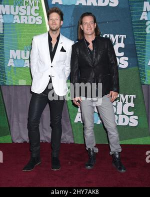 Florida Georgia Line nimmt an den CMT Music Awards 2015 Teil Stockfoto