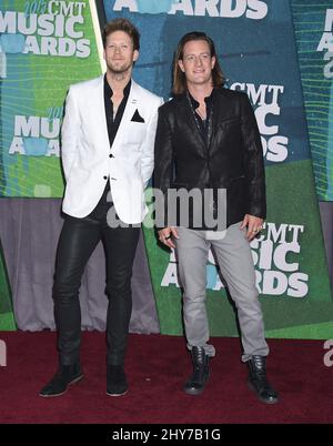Florida Georgia Line nimmt an den CMT Music Awards 2015 Teil Stockfoto