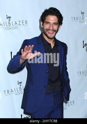 Tyler Posey nimmt an der „Trailblazer Honors“ 2015 von Logo Teil, die am 25. Juni 2015 in der Kathedrale von St. John the Divine in Los Angeles, USA, stattfand. Stockfoto