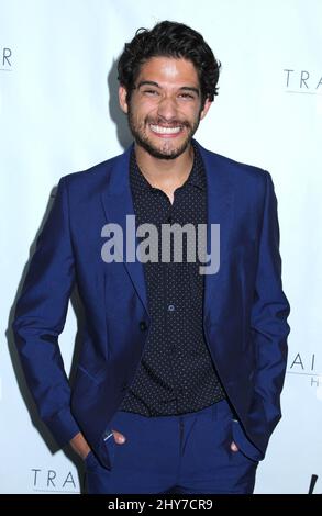 Tyler Posey nimmt an der „Trailblazer Honors“ 2015 von Logo in der Cathedral of St. John the Divine in Los Angeles, USA, Teil. Stockfoto