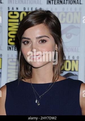 Jenna Coleman, die an der BBC America teilnimmt, präsentiert die Darsteller von „Doctor Who“ auf der Comic-Con 2015 im Bayfront Hilton Hotel Stockfoto