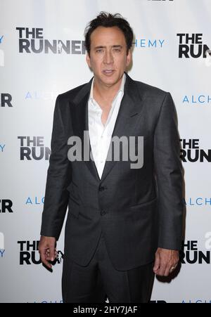 Nicolas Cage nimmt an der Sondervorstellung „The Runner“ Teil, die in den TCL Chinese 6 Theatres in Los Angeles, USA, stattfand. Stockfoto