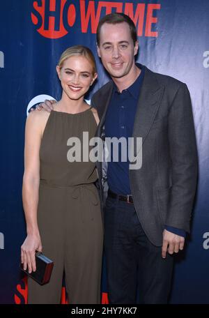 Emily Wickersham und Sean Murray bei der CBS-, CW- und Showtime Summer TCA-Pressetour. Stockfoto
