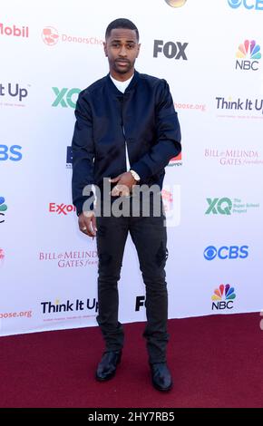 Big Sean nimmt an der von der Entertainment Industry Foundation bei Barker Hanger in Los Angeles, USA, moderierten, mit Stars besetzten Fernsehsendung für Lehrer und Studenten Teil. Stockfoto