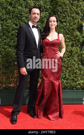 Annie Wersching und Stephen Full bei den Creative Arts Emmy Awards 2015 im Microsoft Theater in Los Angeles, USA. Stockfoto