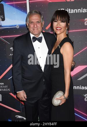 Les Moonves und Frau Julie Chen 2015 Jaguar Land Rover British Academy Britannia Awards im Beverly Hilton Hotel. Stockfoto