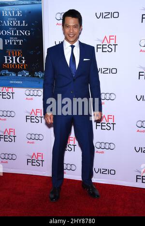 Byron Mann nimmt an der Abschlussgala des AFI Fest 2015 Teil: „The Big Short“-Weltpremiere im chinesischen Theater. Stockfoto
