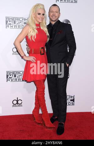 Jenny McCarthy, Donnie Wahlberg 2015 American Music Awards im Microsoft Theater Stockfoto