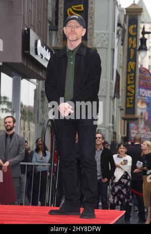 Ron Howard nimmt an der Zeremonie zu Ehren von Ron Howard mit seinem 2.-Sterne-Stern auf dem Hollywood Walk of Fame Teil Stockfoto