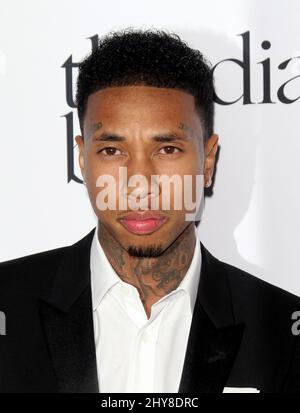 Tyga nimmt an der Rihanna und der Clara Lionel Foundation Teil und veranstaltet den jährlichen Diamond Ball 2. im Barker Hanger in Los Angeles, USA. Stockfoto