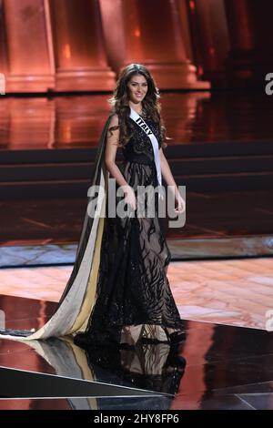 Miss Italien, Giada Pezzaioli nimmt am Miss Universe Preliminary Competition, Planet Hollywood Resort & Casino, Teil Stockfoto