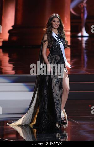 Miss Italien, Giada Pezzaioli nimmt am Miss Universe Preliminary Competition, Planet Hollywood Resort & Casino, Teil Stockfoto