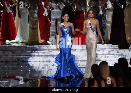 Miss Philippines, Pia Alonzo Wurtzbach, Miss Colombia, Ariadna Gutierrez-Arevalo während der Miss UNIVERSE Pageant, Planet Hollywood Resort & Casino 2015 Stockfoto