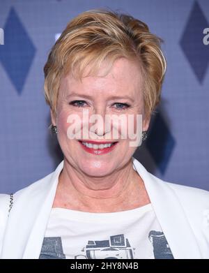 Eve Plumb nimmt an der FOX Winter TCA 2016 Party im Langham Huntington Hotel & Spa Teil. Stockfoto